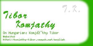 tibor komjathy business card